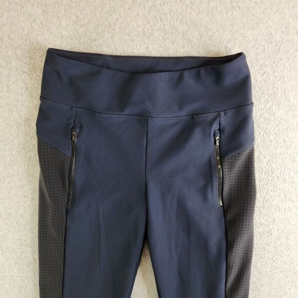 Athleta Pants Womens MT Blue Stellar Crop Perforated Vented Hiking Trails - Picture 2 of 14